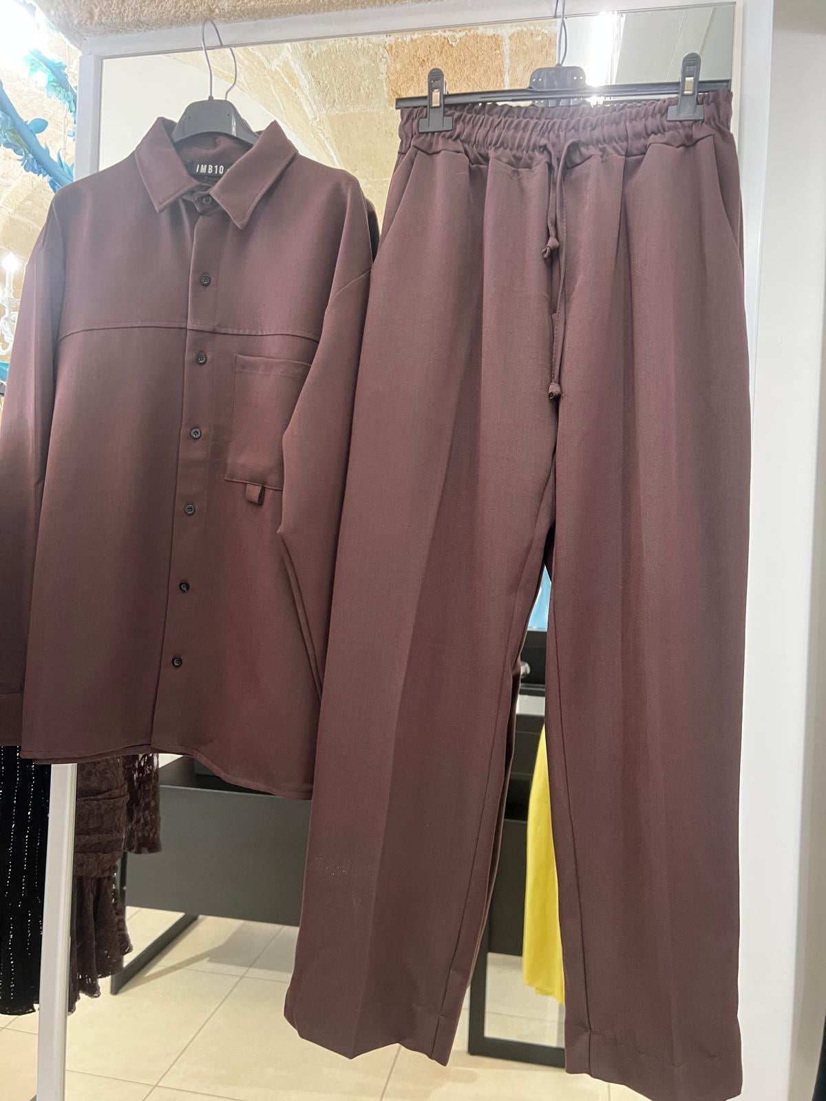Completo Camicia e Pantalone Color Caffè