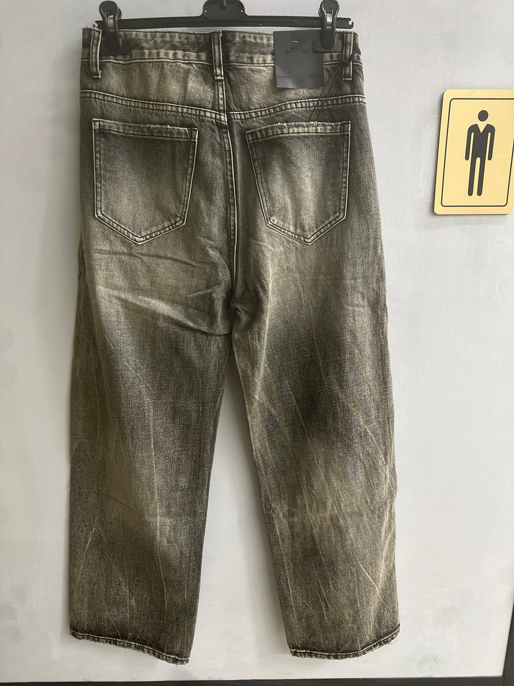 Jeans Larghi Loose Fit Grigio-Marrone (Dirty Wash) - Stile Vintage