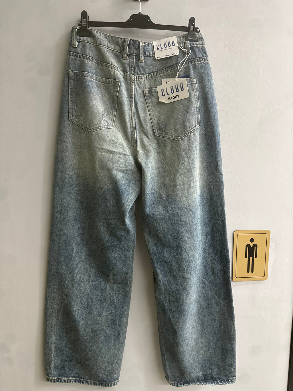 Jeans Baggy "Cloud" Distressed con Strappi – Lavaggio Vintage Chiaro