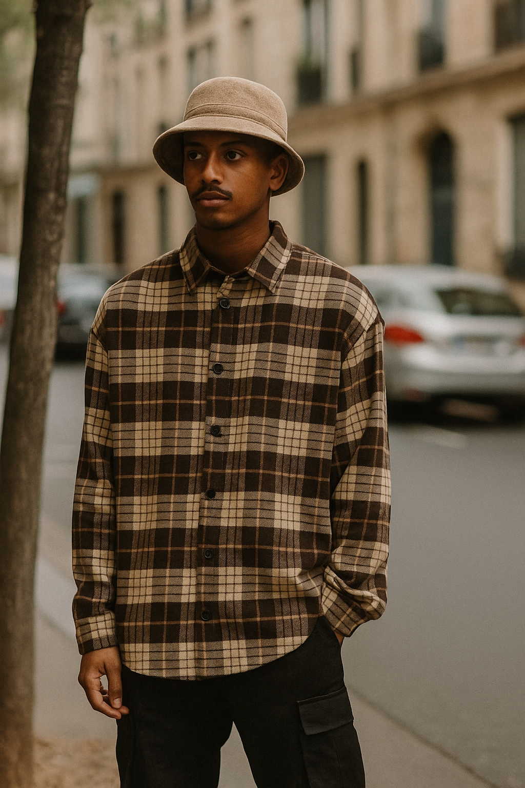 Camicia di Flanella Urbana a Quadri