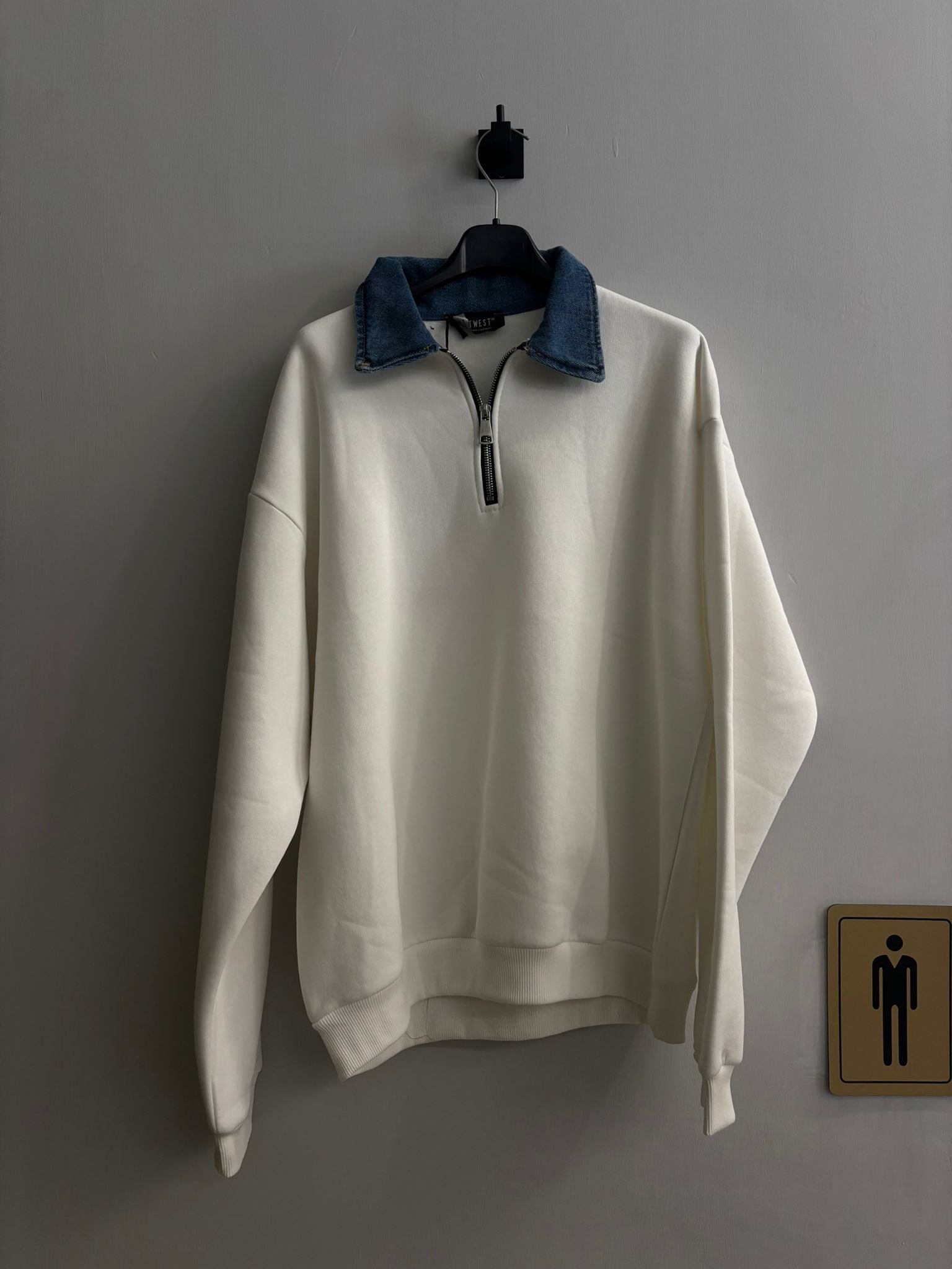 Quarter-Zip Urbano “Denim Collar”