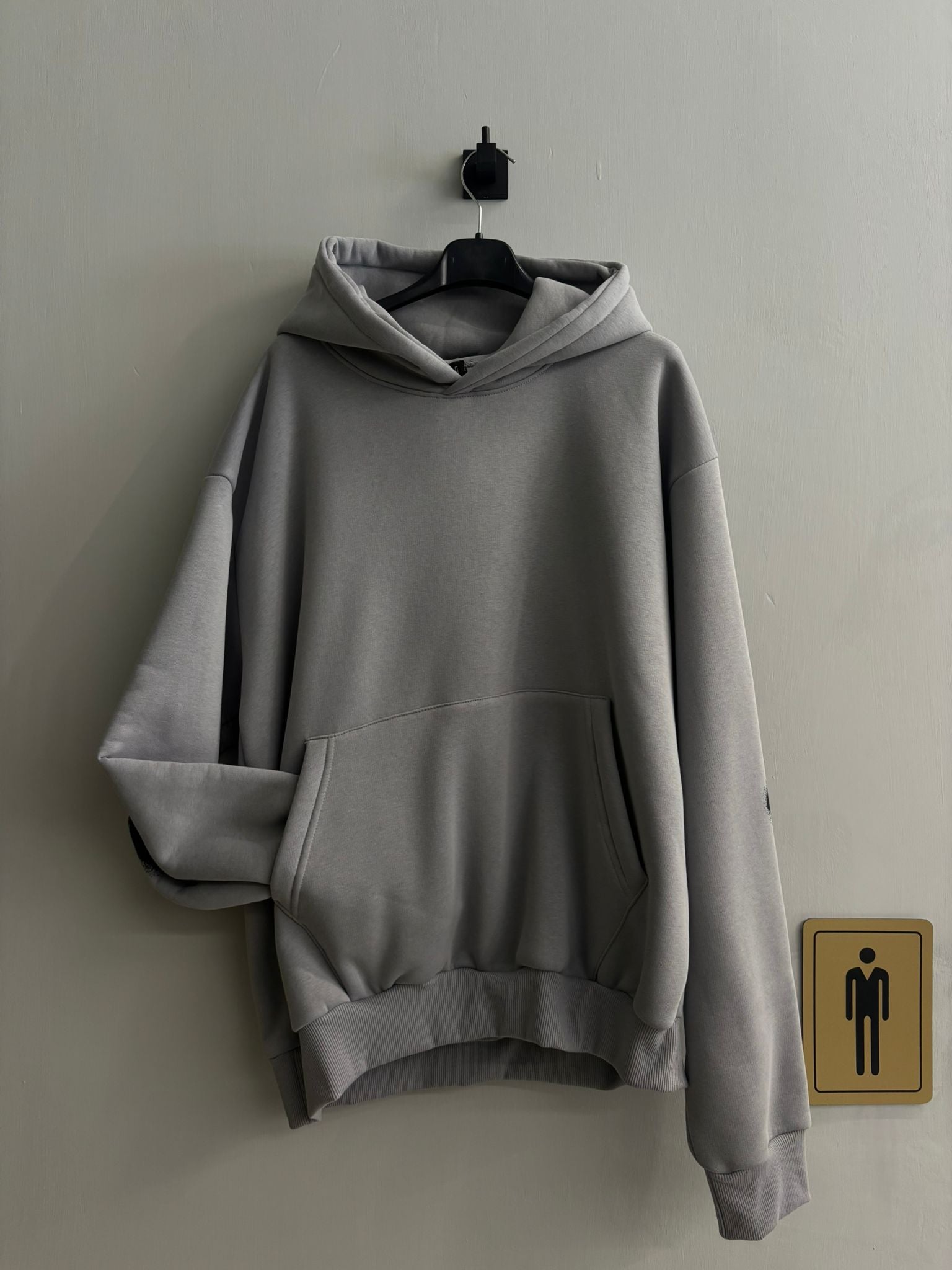 Felpa Oversize Grigia "Discipline Builds Dreams"